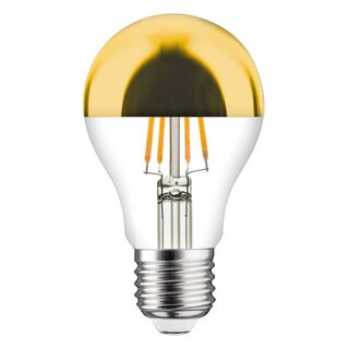 LED Filament Leuchtmittel 5W 440lm E27 Kopfspiegel Gold extra warmwei 2200K