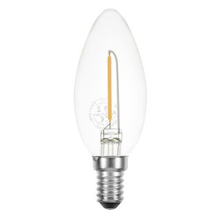 LED Filament Kerze 1W 100lm E14 klar extra warmwei 2200K