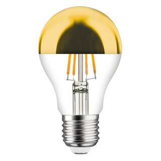 LED Filament Leuchtmittel 8W = 60W E27 Kopfspiegel Gold 806lm warmwei 2700K