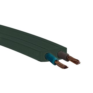 100m Rolle Illu Flachbandkabel H05RNH2-F 2x1,5 mm Grn