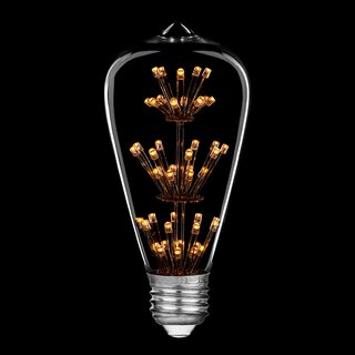 LED Rustika Carbon Edison 2W E27 extra warmweiß 2200K