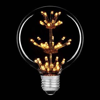 LED Rustika Carbon Globe G95 2W E27 extra warmweiß 2200K