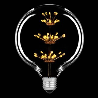 LED Rustika Carbon Globe G125 2W E27 extra warmweiß 2200K