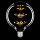 LED Rustic Carbon Globe G125 2W = 15W 150lm E27 Extra Warm White 2200K