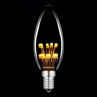 LED Rustika Carbon Kerze 1W E14 extra warmweiß 2200K