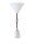 Decorative Set Brown Textile Cable with Ceramic Lamp Holder E27 and White Canopy