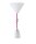 Decorative Set Pink Textile Cable with Ceramic Lamp Holder E27 and White Canopy