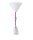 Decorative Set Purple Textile Cable with Ceramic Lamp Holder E27 and White Canopy