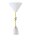 Decorative Set Sun Yellow Textile Cable with Ceramic Lamp Holder E27 and White Canopy