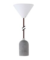 Deko Set Textilkabel braun mit Beton-Lampenfassung E27 und weißem Baldachin