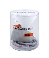 Deko Set Textilkabel silber mit Beton-Lampenfassung E27...