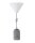 Decorative Set Silver Textile Cable with Concrete Lamp Holder E27 and White Canopy