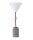 Decorative Set Textile Cable Bordeaux Red with Concrete Lamp Holder E27 and White Canopy