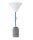 Decorative Set Navy Blue Textile Cable with Concrete Lamp Holder E27 and White Canopy