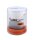 Decorative Set Orange Textile Cable with Concrete Lamp Holder E27 and White Canopy