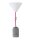 Decorative Set Pink Textile Cable with Concrete Lamp Holder E27 and White Canopy