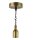 Decorative Set Twisted Black Textile Cable with Bronze Brown Metal Lamp Holder E27 and Metal Canopy V1
