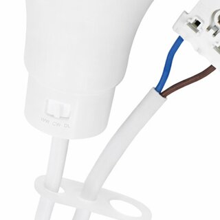 LED Bauleuchtmittel Renovierlampe 10W 1100lm CCT 2700K/4000K/6500K Steckklemme