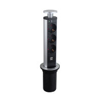 Recessed Power Tower 3 Power Outlets 1 Dual USB