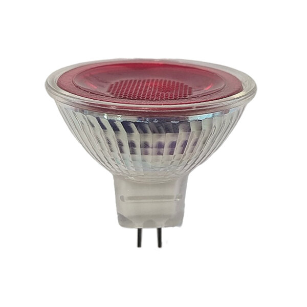 LED Glas MR16 Reflektor 5W 12V Rot 38°