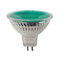 LED Glas MR16 Reflektor 5W 12V Grün 38°