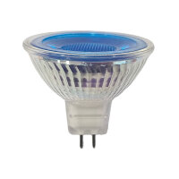 LED Glas MR16 Reflektor 5W GU5,3 12V Blau 38°
