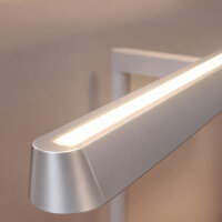 LED Floor Lamp Leni Up & Down 60W Silver UGR <18 flicker-free 4000K dimmable + motion sensor