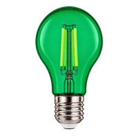 LED Filament A60 Birne 3W E27 Grün Kunststoff