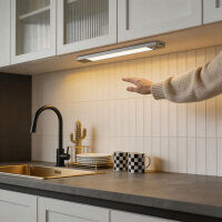 LED Akku Unterbauleuchte Frameless 50cm 3W 180lm CCT 3000/4000/6500K USB-C dimmbar Bewegungsmelder