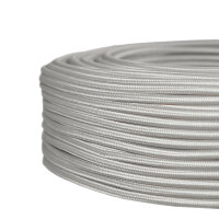 H03VV-F 3*0,75mm² Textilkabel silber