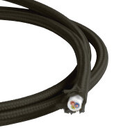 H03VV-F 3*0,75mm² Textilkabel schwarz