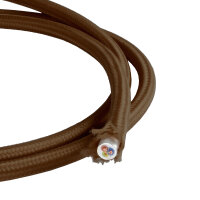 H03VV-F 3*0,75mm² Textilkabel braun