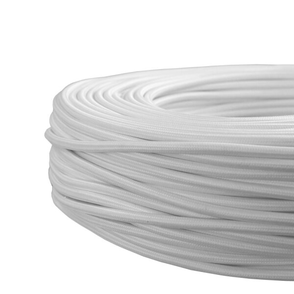 H03RT-H 3*0.75mm² textile cable white ø 6.3mm