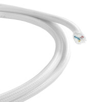 H03RT-H 3*0.75mm² textile cable white ø 6.3mm