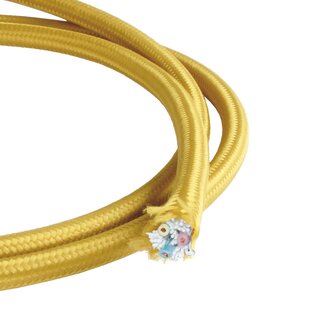 H03RT-H 3*0,75mm Textilkabel gold  6,3mm