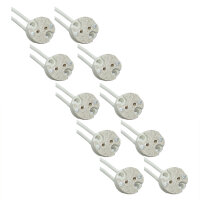 10 x GU5.3/G4/G6.35 Ceramic Socket for LED Halogen with...