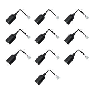 10 x Baufassung Lampenfassung Renovierfassung Fassung E27 schwarz, 8,48 €