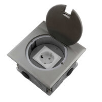 Recessed Socket 1 Power Outlet Stainless Steel for Floor...
