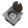 Recessed Socket 1 Power Outlet Stainless Steel for Floor & Wall with Flip Cover Round Socket, Square Edge