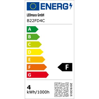 LED Filament Kerze 4W E14 klar 400lm extra warmwei 2200K DIMMBAR