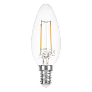LED Filament Kerze 2W = 25W E14 klar 220lm extra warmweiß...