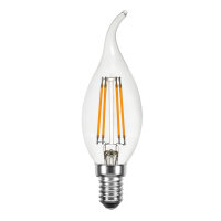 LED Filament Flame Tip Candle 4W 420lm E14 Clear Extra...