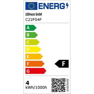 LED Filament Windsto Kerze 4W 420lm E14 MATT extra warmwei 2200K