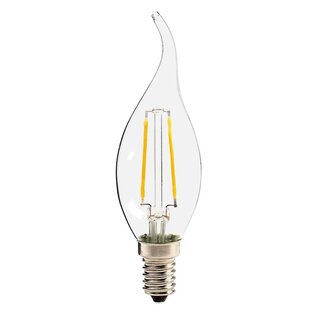 LED Filament Windsto Kerze 2W = 25W 220lm E14 klar extra warmwei 2200K