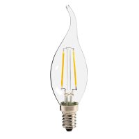 LED Filament Windstoß Kerze 2W = 25W 220lm E14 klar...