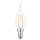 LED Filament Windstoß Kerze 2W = 25W 220lm E14 klar extra warmweiß 2200K