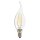LED Filament Windstoß Kerze 2W = 25W 220lm E14 klar extra warmweiß 2200K