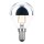 LED Filament Tropfen 2W 180lm E14 Kopfspiegel silber extra warmweiß 2200K