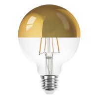 LED Filament Globe G95 4W = 40W E27 Gold Mirror Cap 360lm...