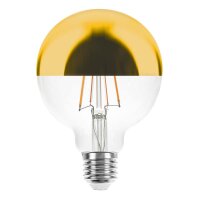 LED Filament Globe G95 4W = 40W E27 Gold Mirror Cap 360lm...